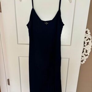 Navy midi dress